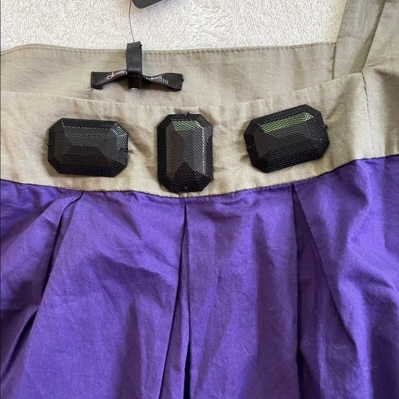 NWT Daisy Fuentes Purple Colorblock Gemstone Sleeveless Blouse Tank Womens Small - Picture 5 of 7